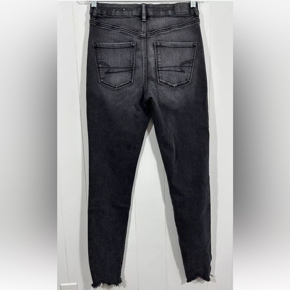 American Eagle Next Level Stretch Curvy Hi Rise Jeggings Sz 6 X- Long Ankle Zip - Picture 4 of 12